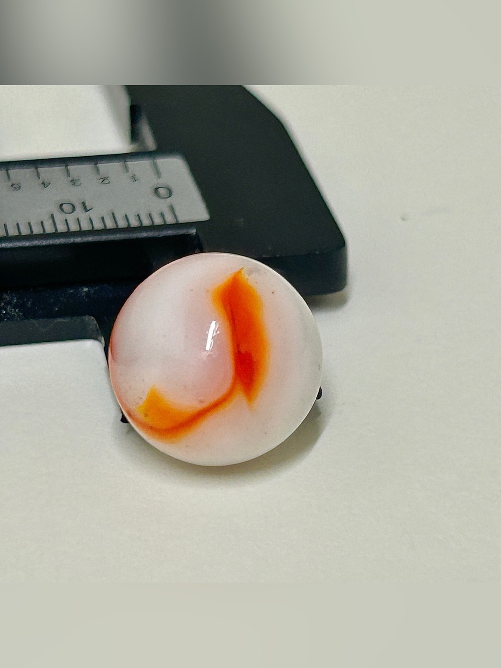 Antique Alley Agate Orange Flame Swirl Marble